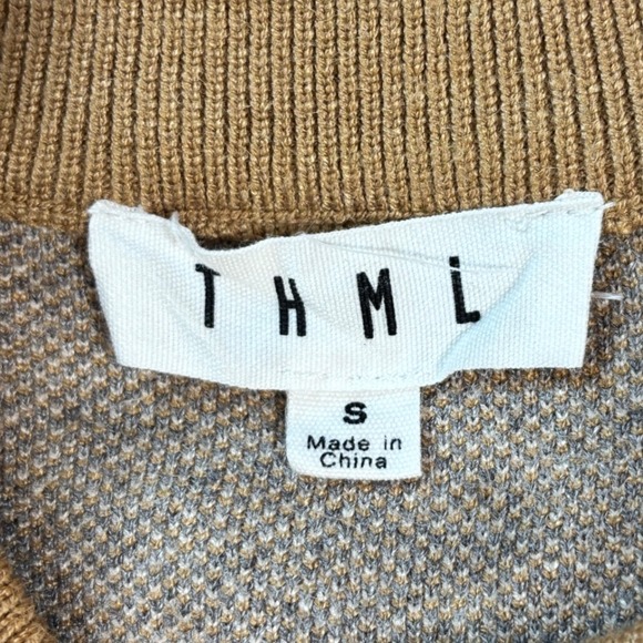 Anthropologie THML Sweater Animal Print Leopard Zebra Colorblock Long Sleeve - Picture 9 of 11